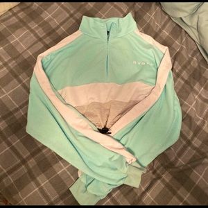 NVGTN aqua cropped quarter zip